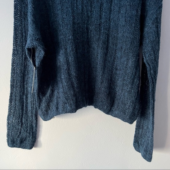 NWT Free People Angel Soft Alpaca Wool Pullover Blue Medium - Picture 4 of 11